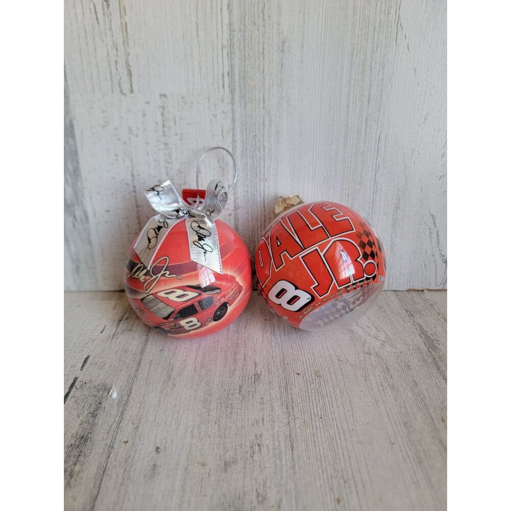 NASCAR fall ornament Dale Earnhardt Jr red set Xmas decor unique‎